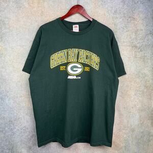 VTG 90s Green Bay Packers T Shirt Sz XL Green NFL Football Cheese Wisconsin
